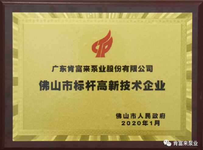 金沙澳门(中国)唯一官方网站喜获“佛山市标杆高新技术企业”称号
